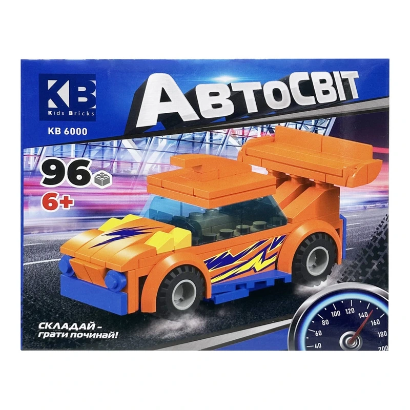 Дитячий конструктор-машинка KB 6000(Orange) від 6 років, 96 деталей — Limo Toy