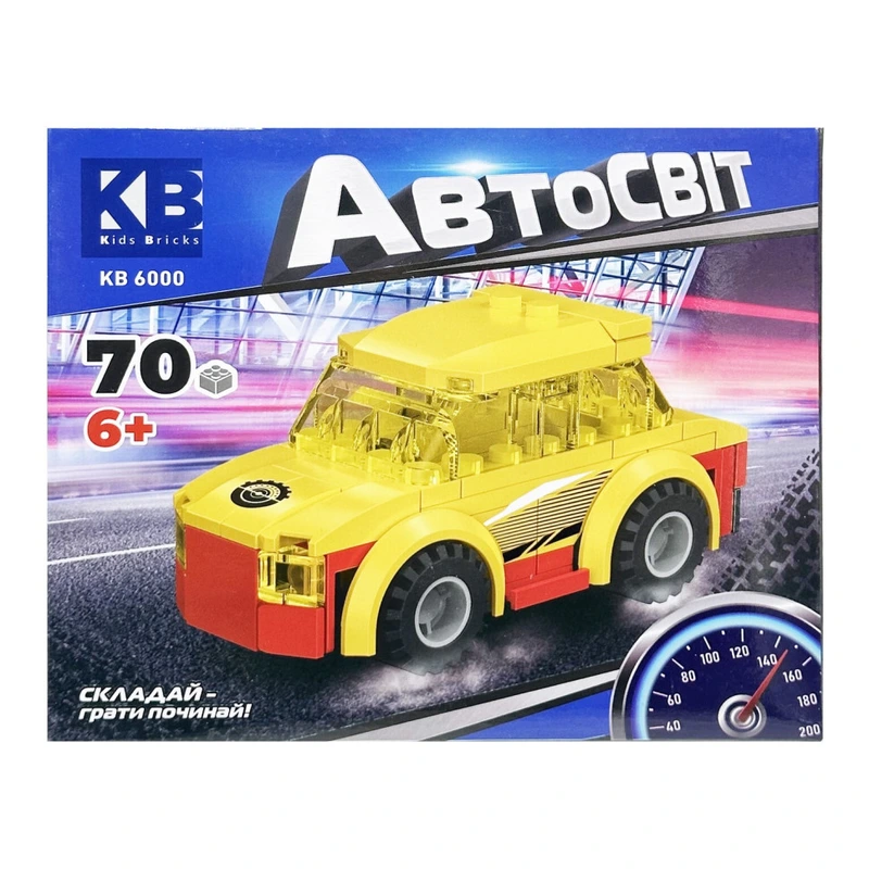 Дитячий конструктор-машинка KB 6000(Yellow) від 6 років, 70 деталей — Limo Toy