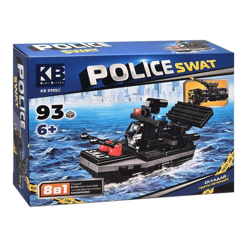 Дитячий конструктор Police SWAT KB 5905D пластик, 93 деталі