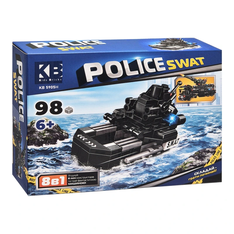 Дитячий конструктор Police SWAT KB 5905H пластик, 98 деталей