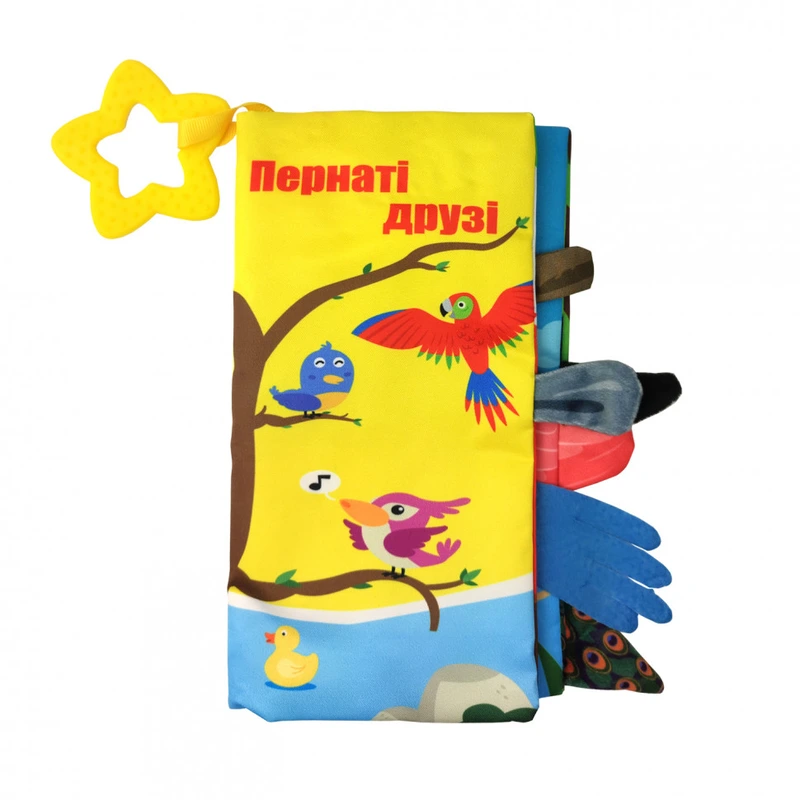 М'яка книжка-прорізувач HB 0016 22 см  Пернаті друзі — Limo Toy