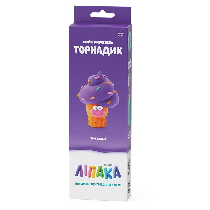 Набір пластиліну, що самостійно твердіє, ЛІПАКА – ФАЙНІ МОРОЗИВКА: ТОРНАДИК — Lipaka