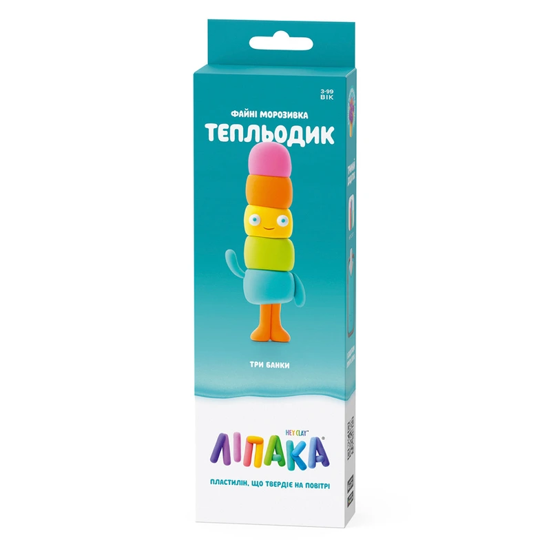 Набір пластиліну, що самостійно твердіє, ЛІПАКА – ФАЙНІ МОРОЗИВКА: ТЕПЛЬОДИК — Lipaka