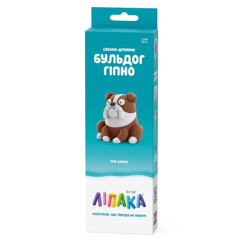Набір пластиліну, що самостійно твердіє, ЛІПАКА – СОБАКИ-ДРУЗЯКИ: БУЛЬДОГ ГІПНО — Lipaka