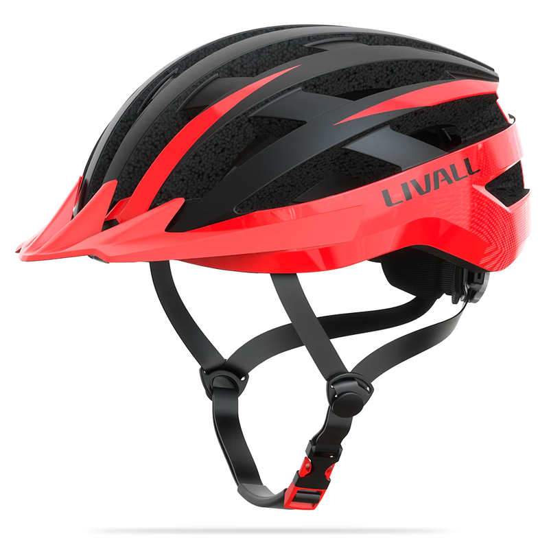Захисний шолом Livall MT1 NEO (M) Black/Red (54-58см), акустика, мікрофон, сигнали поворотів та стопів, додаток, пульт BR80, Bluetooth — Livall
