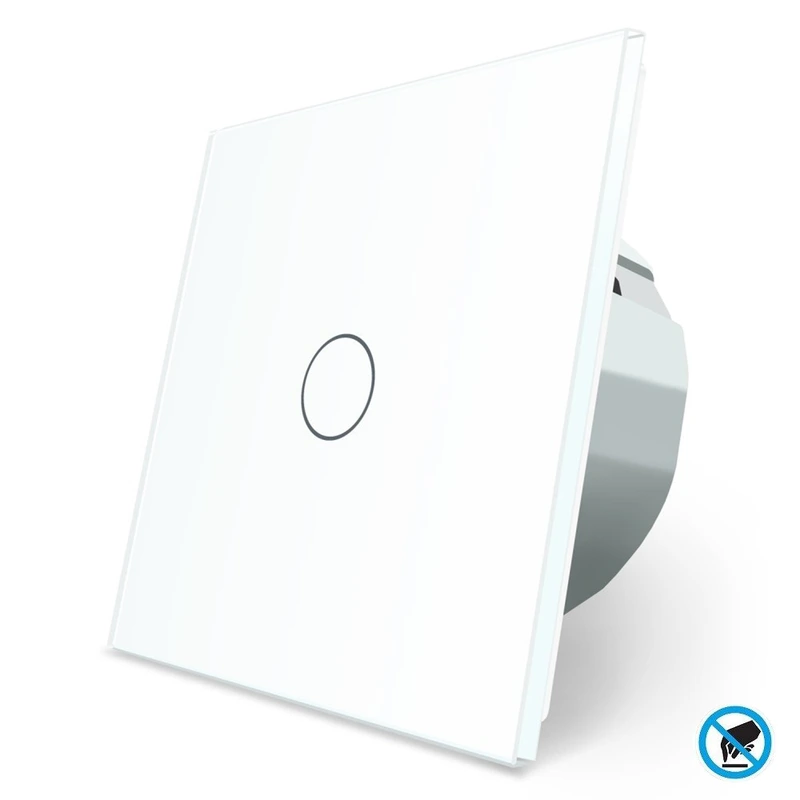 Безконтактний вимикач 1 сенсор Livolo білий скло (VL-C701-PRO-11)