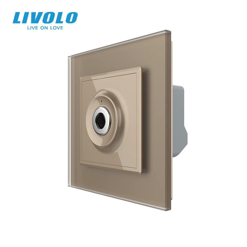 Бездотиковий вимикач 1 сенсор Livolo золотий матовый Sense