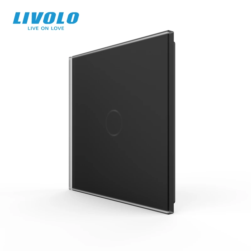 Бездротовий розумний сенсорний вимикач 1 сенсор LIVOLO чорний матове скло — Livolo