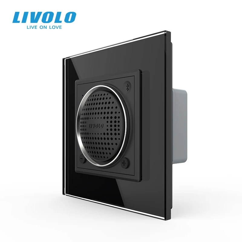 Bluetooth колонка LIVOLO чорна 2.5D скло