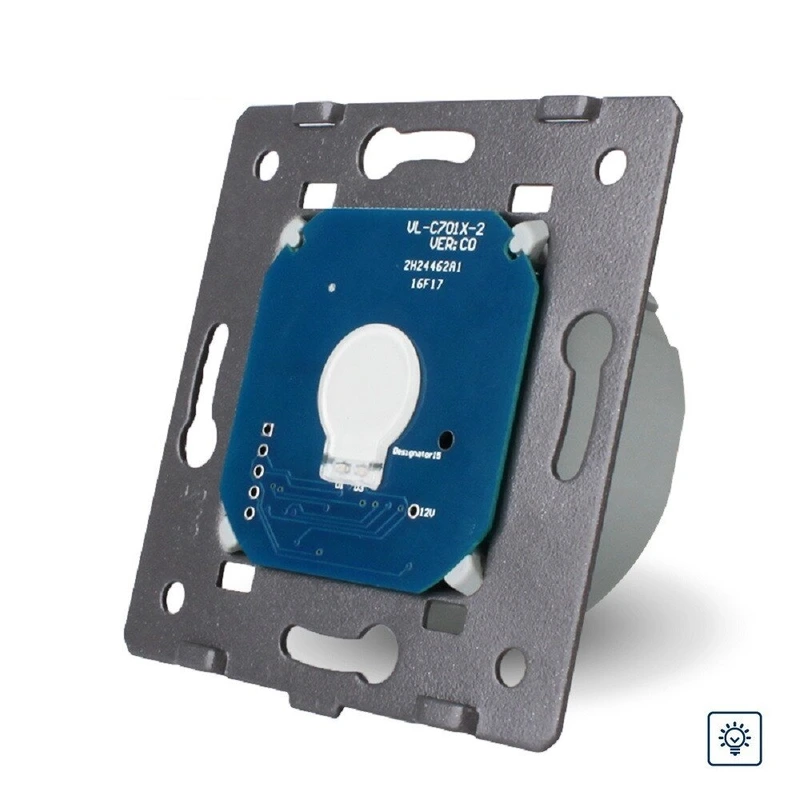 Сенсорний димер-вимикач LIVOLO, 2А 230В, без нейтралі (VL-FC1D2-2G)