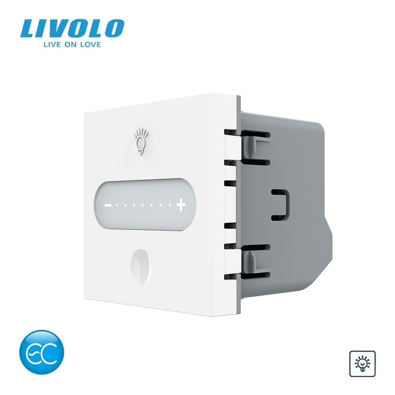 Розумний сенсорний димер LIVOLO, білий, 2А 230В, без нейтралі, модуль без рамки (VL-FC1DZ2-2WP)