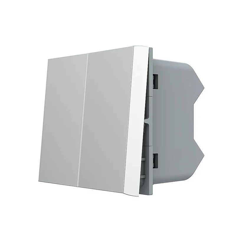 Перехресний (хрестовий) вимикач LIVOLO, 2-клавішний, сірий, модуль без рамки (VL-FCMM10A-1IP)