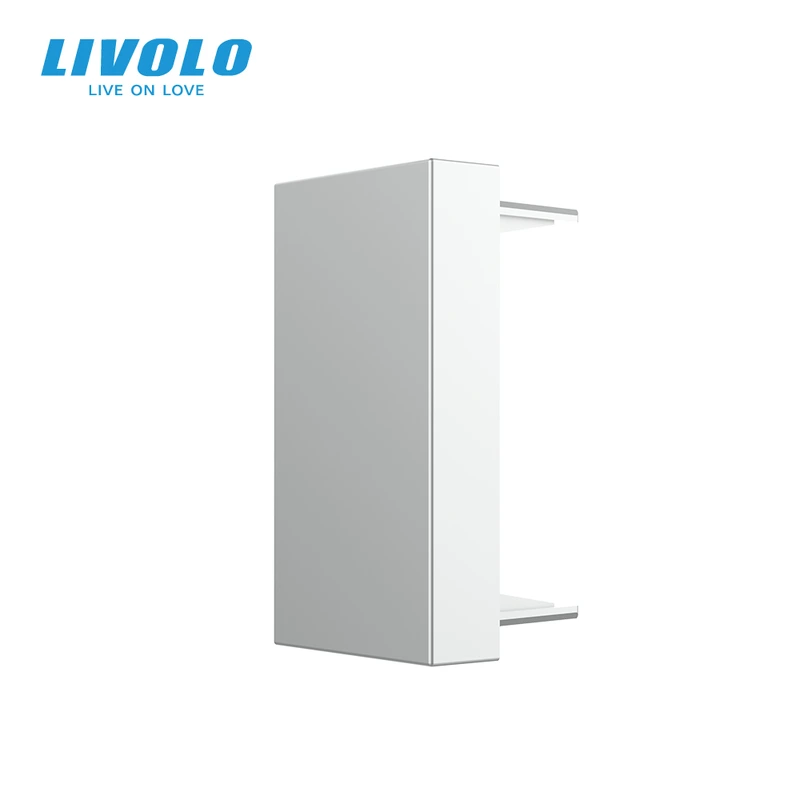 Заглушка для розетки LIVOLO, сіра, модуль 22.5×45 мм, 0.5 поста (VL-FCMB-1IP)