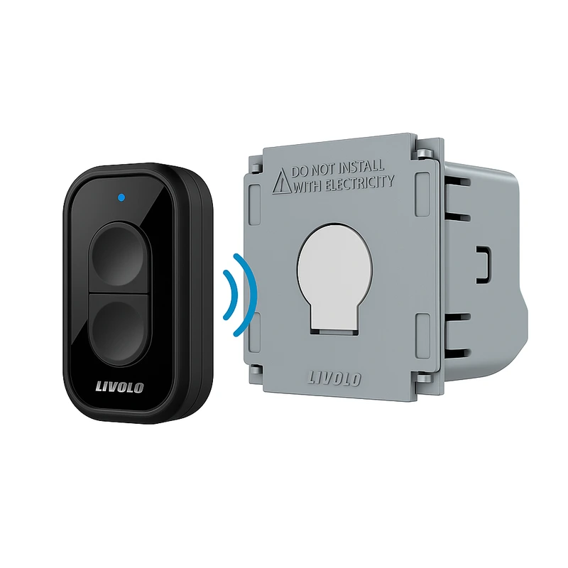 Радіокероване (дистанційне) реле з пультом LIVOLO, 5А 230В, без нейтралі, модуль (VL-FC1Z2-2G/VL-XR006)
