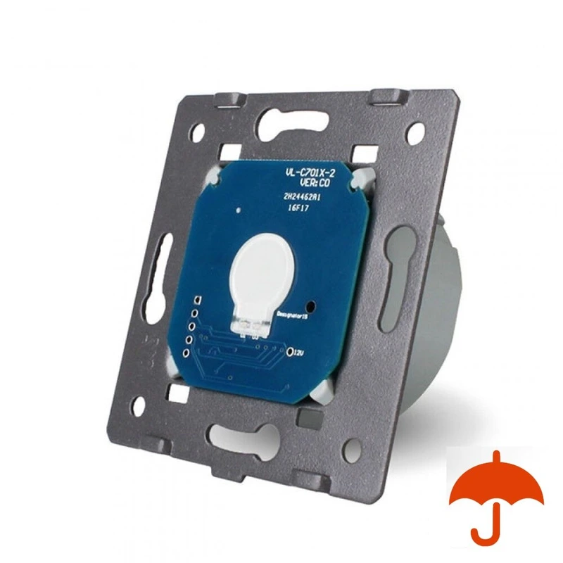 Сенсорний вимикач LIVOLO, з вологозахистом IP44, 5А 230В, без нейтралі (VL-C701IP)