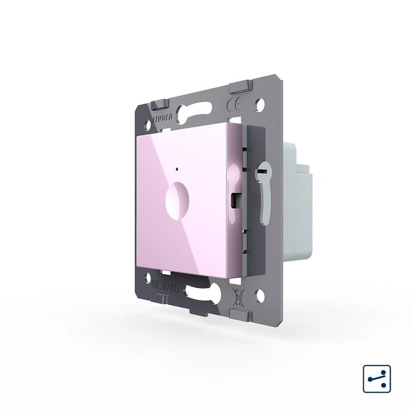 Сенсорний вимикач LIVOLO Sense, рожевий, прохідний / перехресний, 5А 230В, без нейтралі, модуль без рамки (782000317)