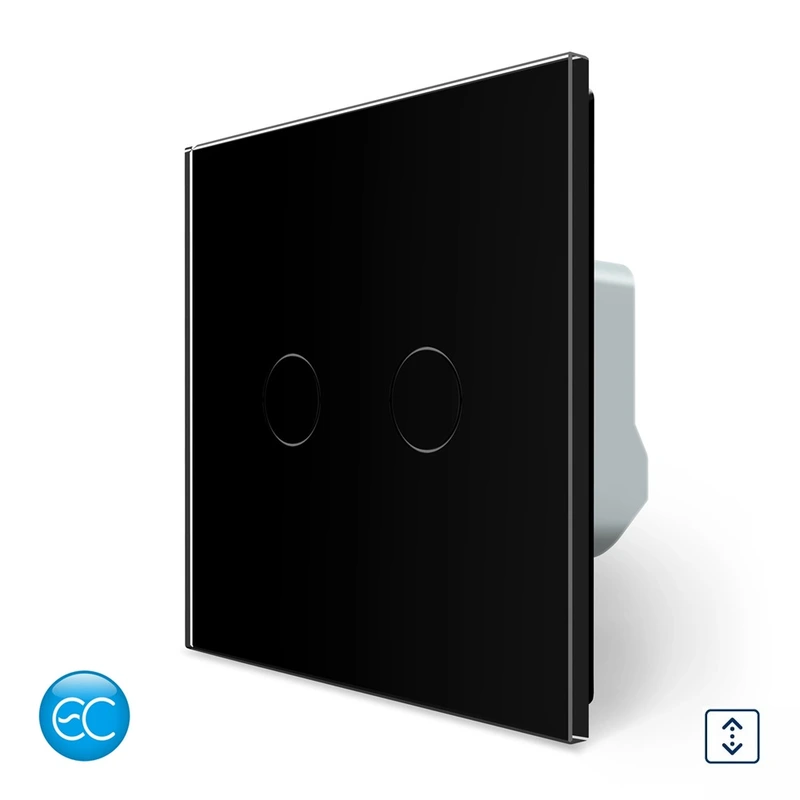 Розумний сенсорний вимикач для ролет LIVOLO чорний матове скло