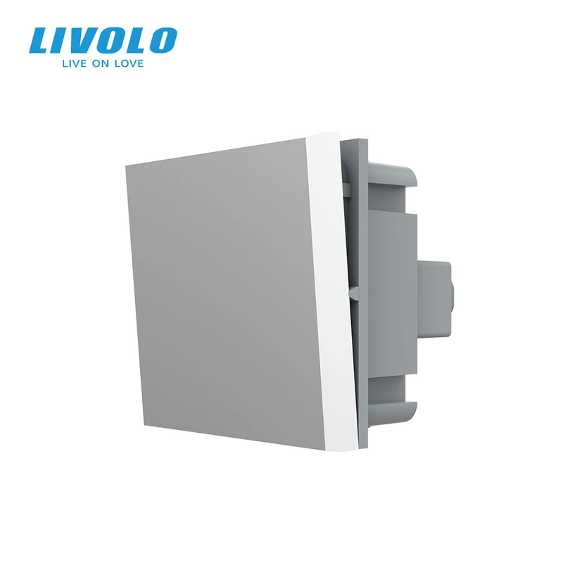 Універсальний вимикач (прохідний / звичайний) LIVOLO, сірий, модуль без рамки (VL-FCMKS-2IP)