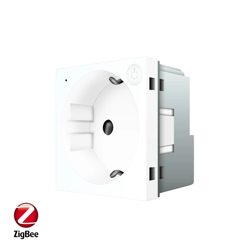 Розумна розетка LIVOLO ZigBee, з заземленням, біла, 16А 230В, керування через Alexa / Google Home / Home Assistant, модуль (VL-FCTC16AZ-2WP)