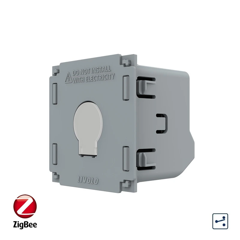 Розумний сенсорний вимикач LIVOLO ZigBee, прохідний / перехресний, 5А 230В, без нейтралі, сумісний з Home Assistant (VL-FC1SZ-2G)