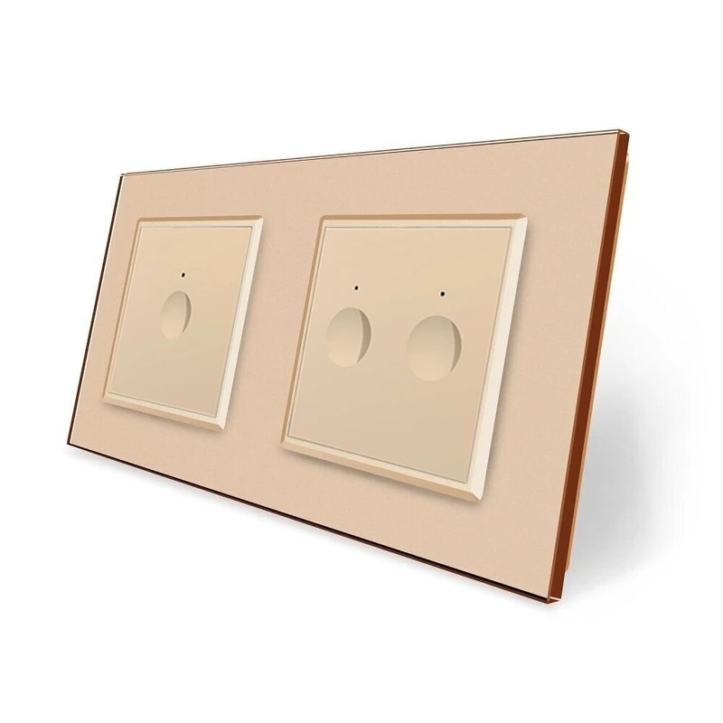 Сенсорний вимикач Sense 3 сенсора (1-2) Livolo золотий скло (VL-C7FC1/FC2-4AP)