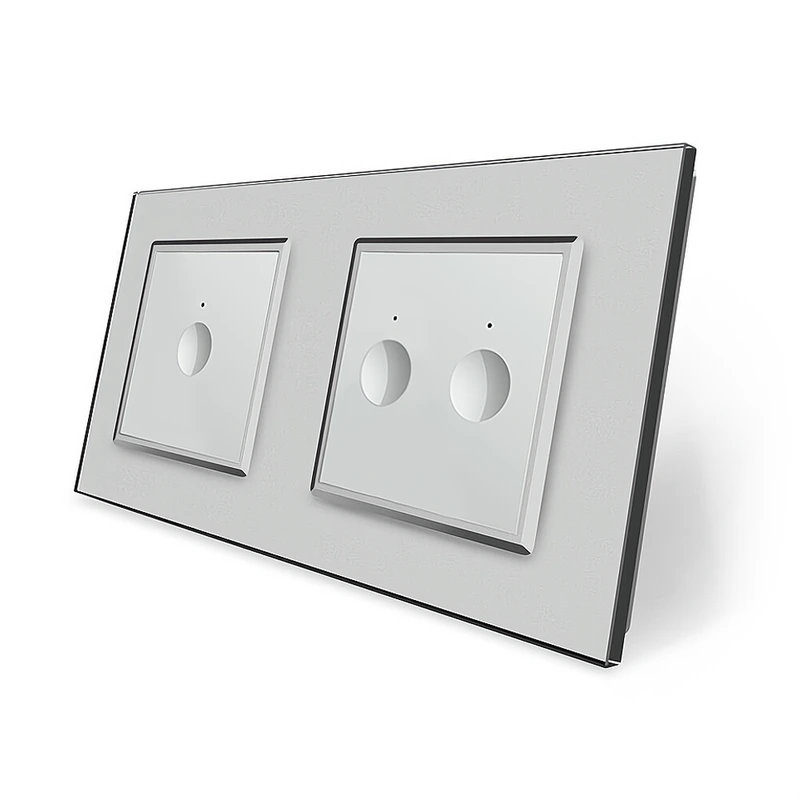 Сенсорний вимикач Sense 3 сенсора (1-2) Livolo сірий скло (VL-C7FC1/FC2-4IP) (VL-C7FC1IP/FC2IP-4IP) — Livolo