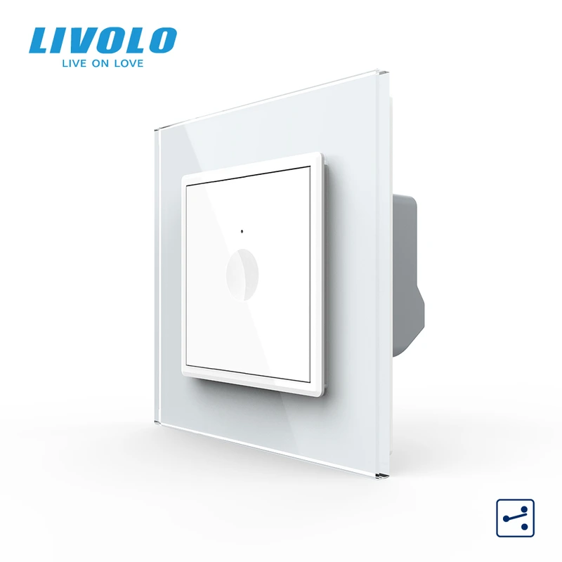 Сенсорний прохідний/перехресний вимикач Sense 1 сенсор Livolo білий (722000311) — Livolo