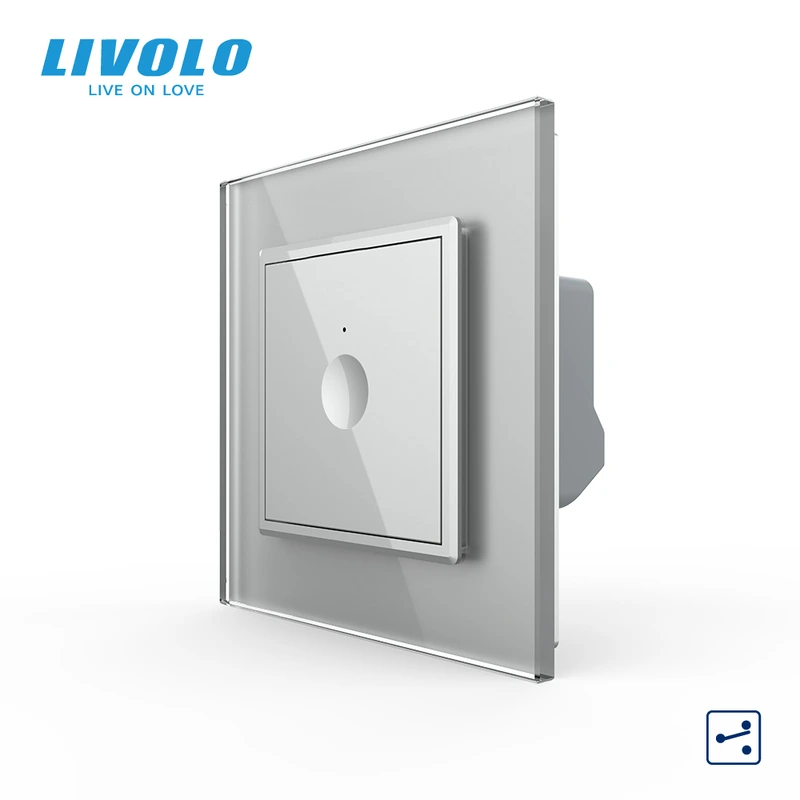Сенсорний прохідний/перехресний вимикач Sense 1 сенсор Livolo сірий (722000315) — Livolo