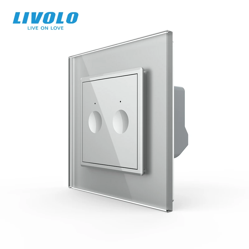 Сенсорний вимикач Sense 2 сенсора Livolo сірий (722000215) — Livolo