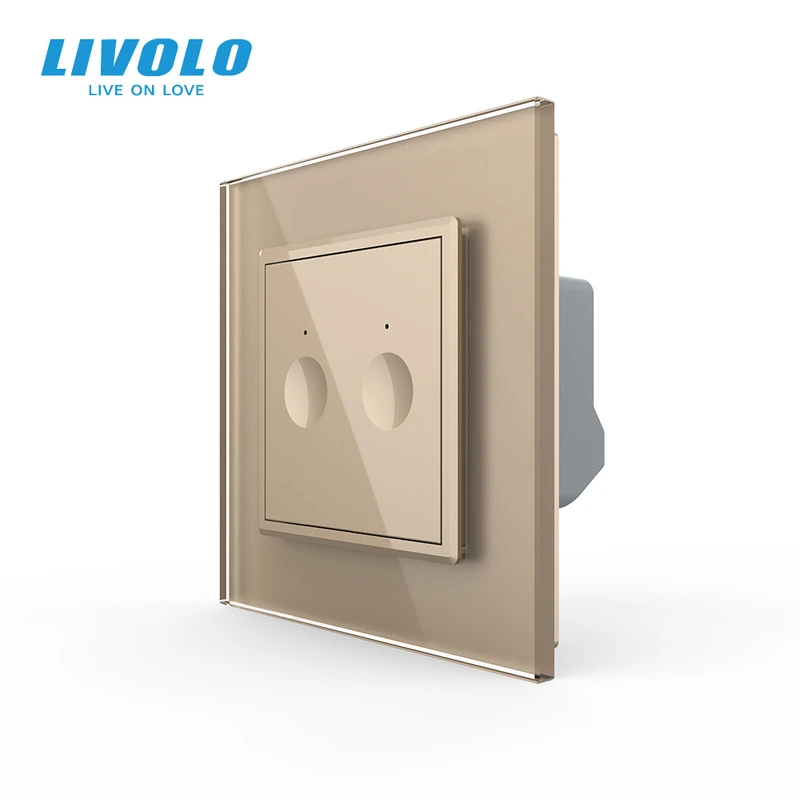 Сенсорний вимикач Sense 2 сенсора Livolo золото (722000213) — Livolo