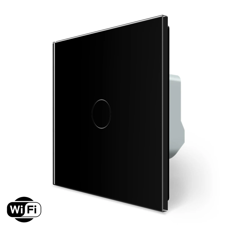 Розумний сенсорний Wi-Fi вимикач 1 сенсор Livolo чорний скло (VL-C7FC1NY-2GBP)