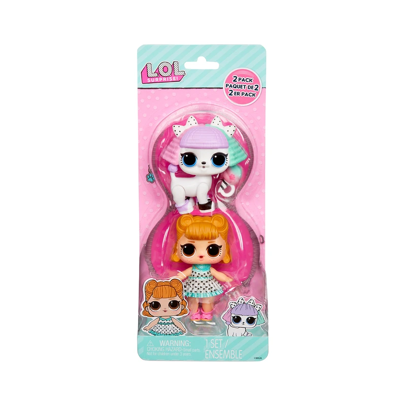 Набір ігрових фігурок  L.O.L. Surprise! серії "OPP Tot + Pet" - ДЖИТТЕРБАГ І ПУПСТА — L.O.L. Surprise!