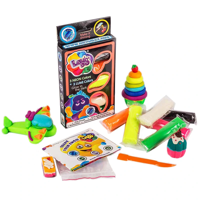 Набір тіста для ліплення TM Lovin'Do Асорті 6 кольорів Люмі 41018 — Lovin