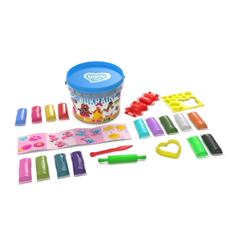 Набір тіста для ліплення "Відерце #Ukraine" TM Lovin 41172 — Lovin