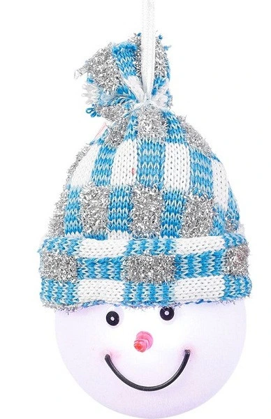 Фігурка декоративна "Сніговик", діам.7,5 см., "Luca Lighting", блакитна