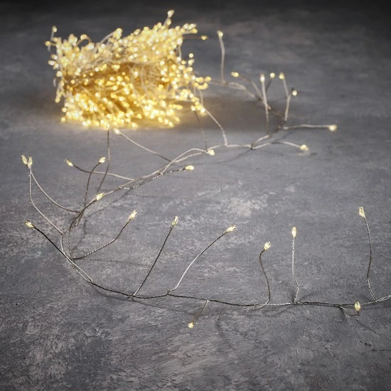 Гірлянда-кластер, срібна струна, 11 м, "Luca Lighting", теплий білий — Luca Lighting