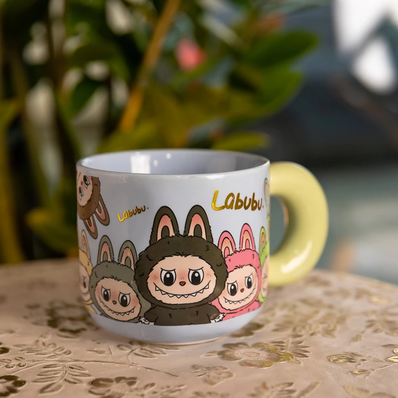 Чашка порцелянова Labubu 400 (мл) подарункова кружка прикольна чашка для дітей на подарунок FM-22D — Lugi