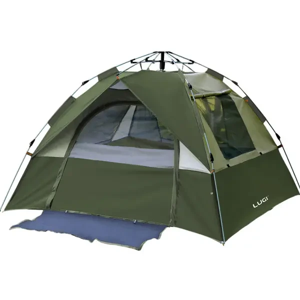 Намет автоматичний тримісний 2*2 (м) кемпінговий туристичний LU-0016GR Хакі — Lugi
