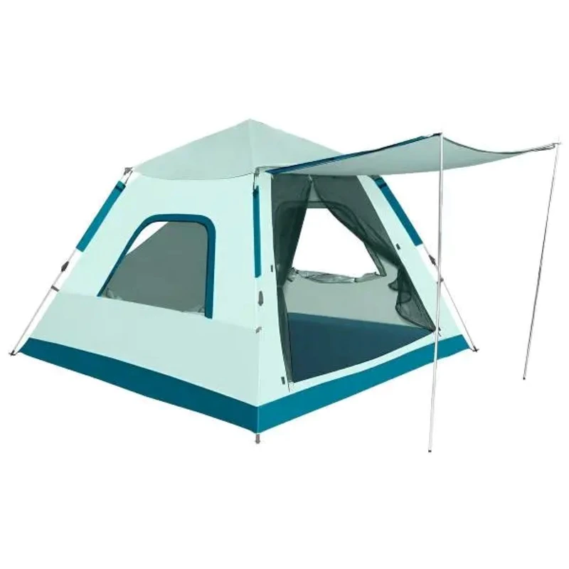 Намет кемпінговий 3-місний з тентом 235*235*155 см синій LU005BL — Lugi