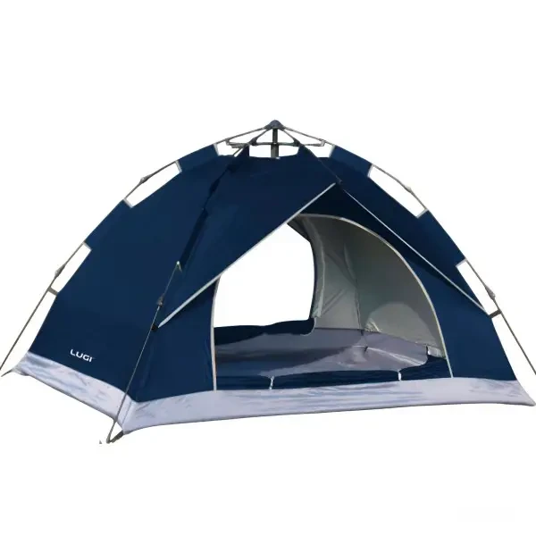 Намет кемпінговий тримісний 190×190×140 (см) автоматичний LU-002 Сиій — Lugi