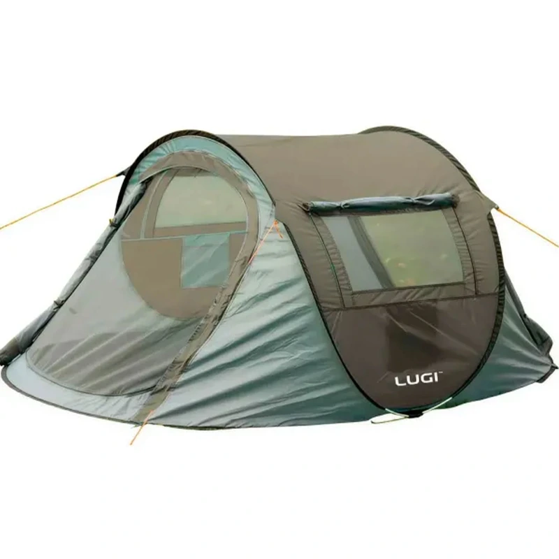 Намет туристичний 245×145×100 (см) кемпінговий для риболовлі 2 х місний Зелений LU-030GR — Lugi