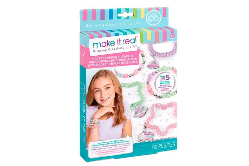 Make it Real: Набір для створення шарм-браслетів  'Блискучі спіральки'