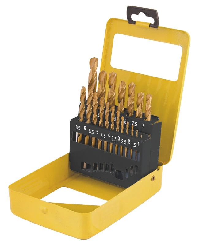 Набір свердл для металу MASTERTOOL 19 шт HSS ТИТАН 1-10 мм metal box 11-0319