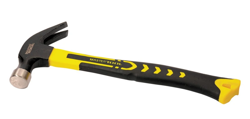 Молоток столярний MASTERTOOL 450 г HRC 50 рукоятка фібергласова 340 мм 02-0704