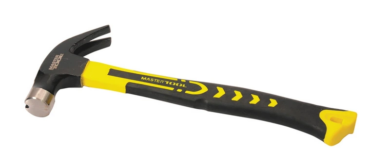 Молоток столярний MASTERTOOL 450 г HRC 50 рукоятка фібергласова 340 мм з магнітним пазом 02-0705