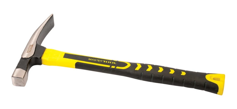 Молоток муляра MASTERTOOL 510 г HRC 50 рукоятка фібергласова 380 мм 02-0121