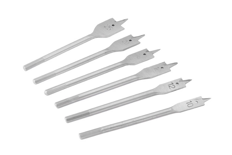 Набір свердел для дерева MASTERTOOL пір'яних 6 шт 10/12/16/18/20/25 мм 14-0600