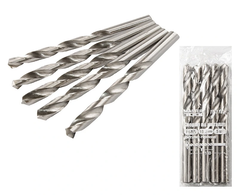 Свердло для металу MASTERTOOL HSS 10.2х133 мм WHITE 10-1102