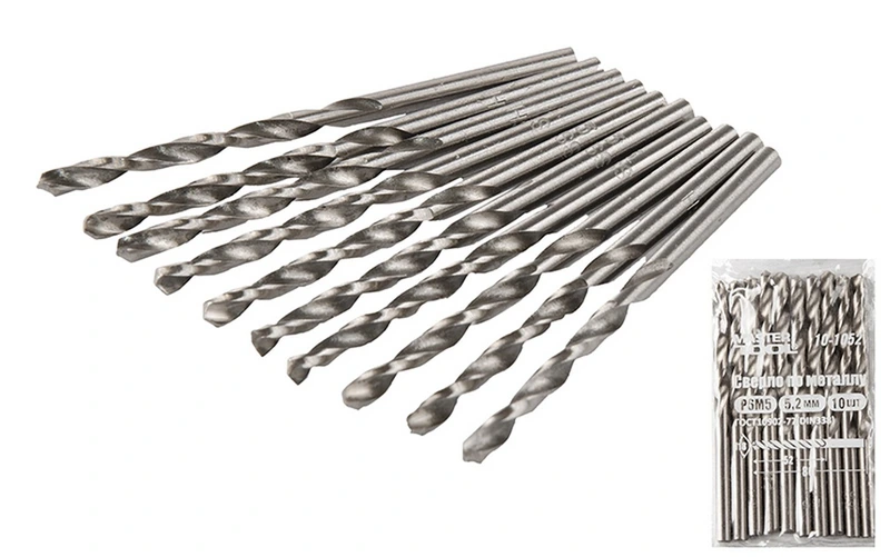 Свердло для металу MASTERTOOL HSS 5.2х86 мм WHITE 10-1052