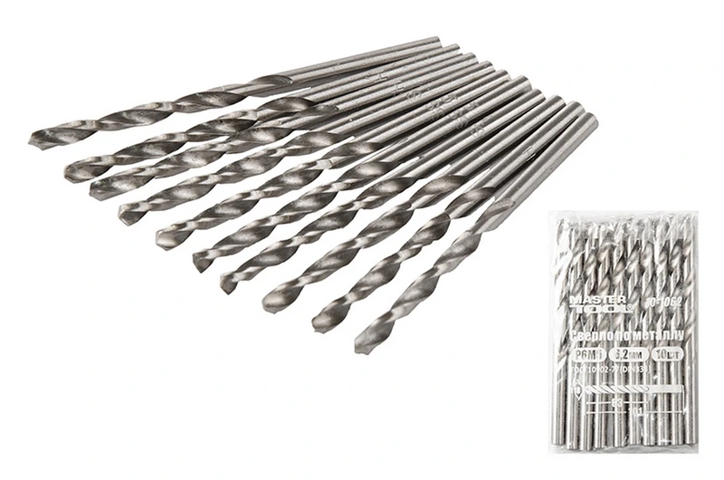 Свердло для металу MASTERTOOL HSS 6.2х101 мм WHITE 10-1062